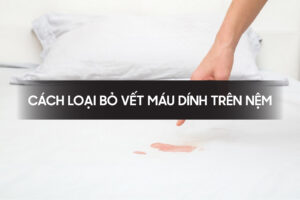 Cach loai bo vet mau tren nem