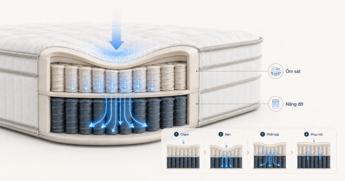 Duo Comfort Pocketed System – Kiến trúc trợ lực hai tầng và Chuẩn mực mới cho sự ổn định