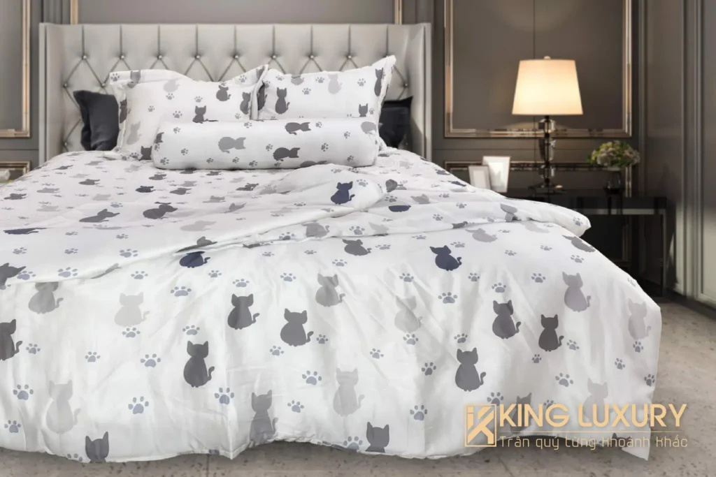 Katakura Tencel Meo Meo Trắng