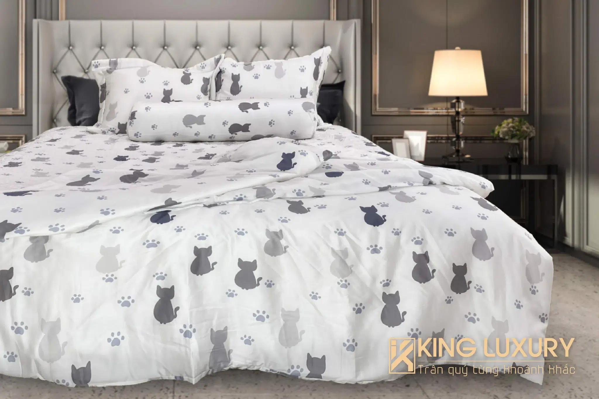 Katakura Tencel Meo Meo Trắng