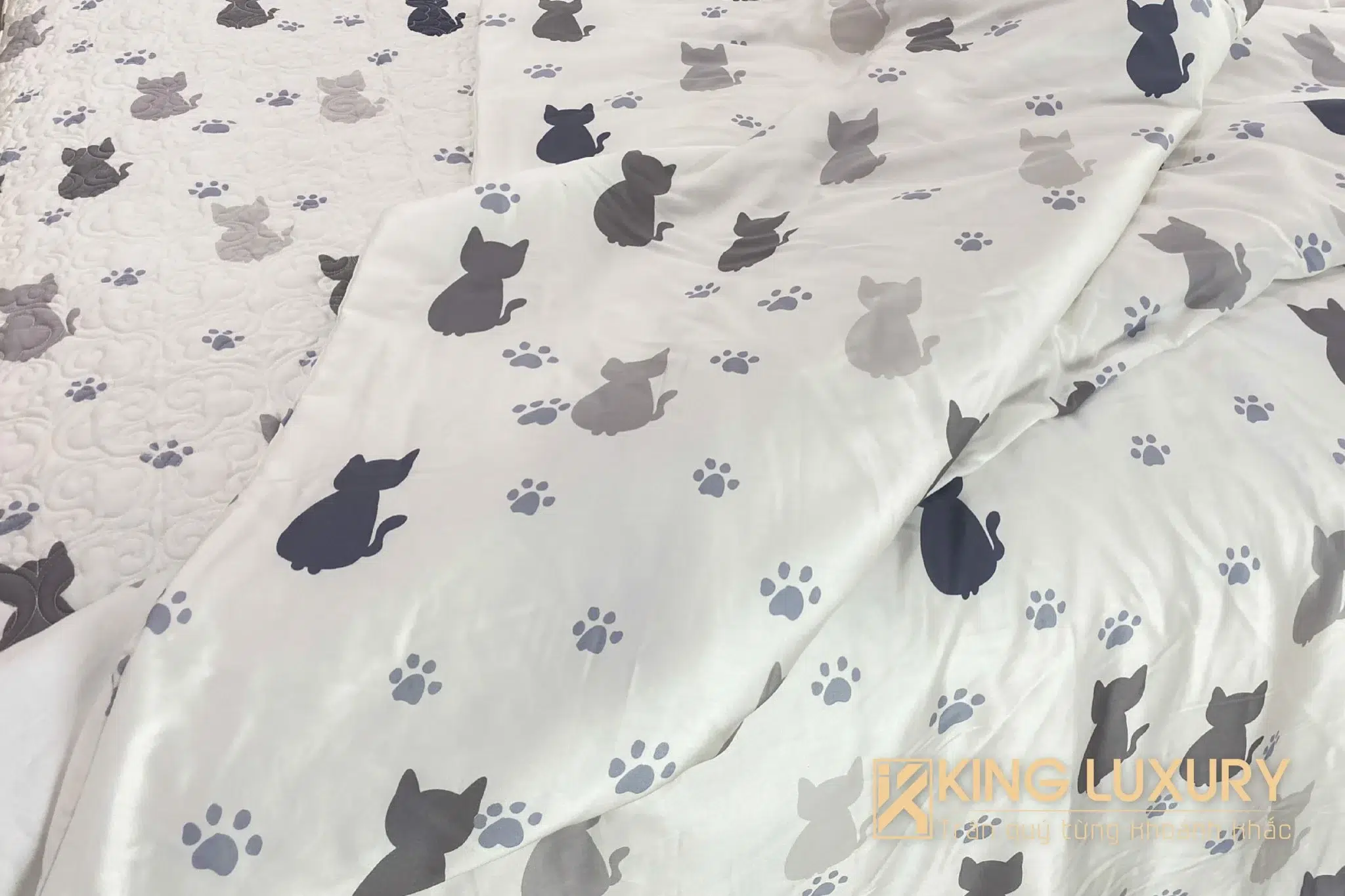 Katakura Tencel Meo Meo Trắng