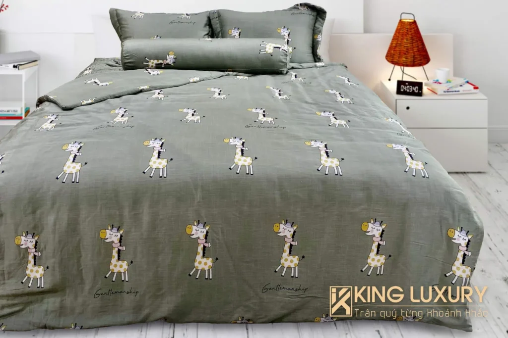 Katakura Tencel Pro Hươu Cao Cổ Xanh Cốm