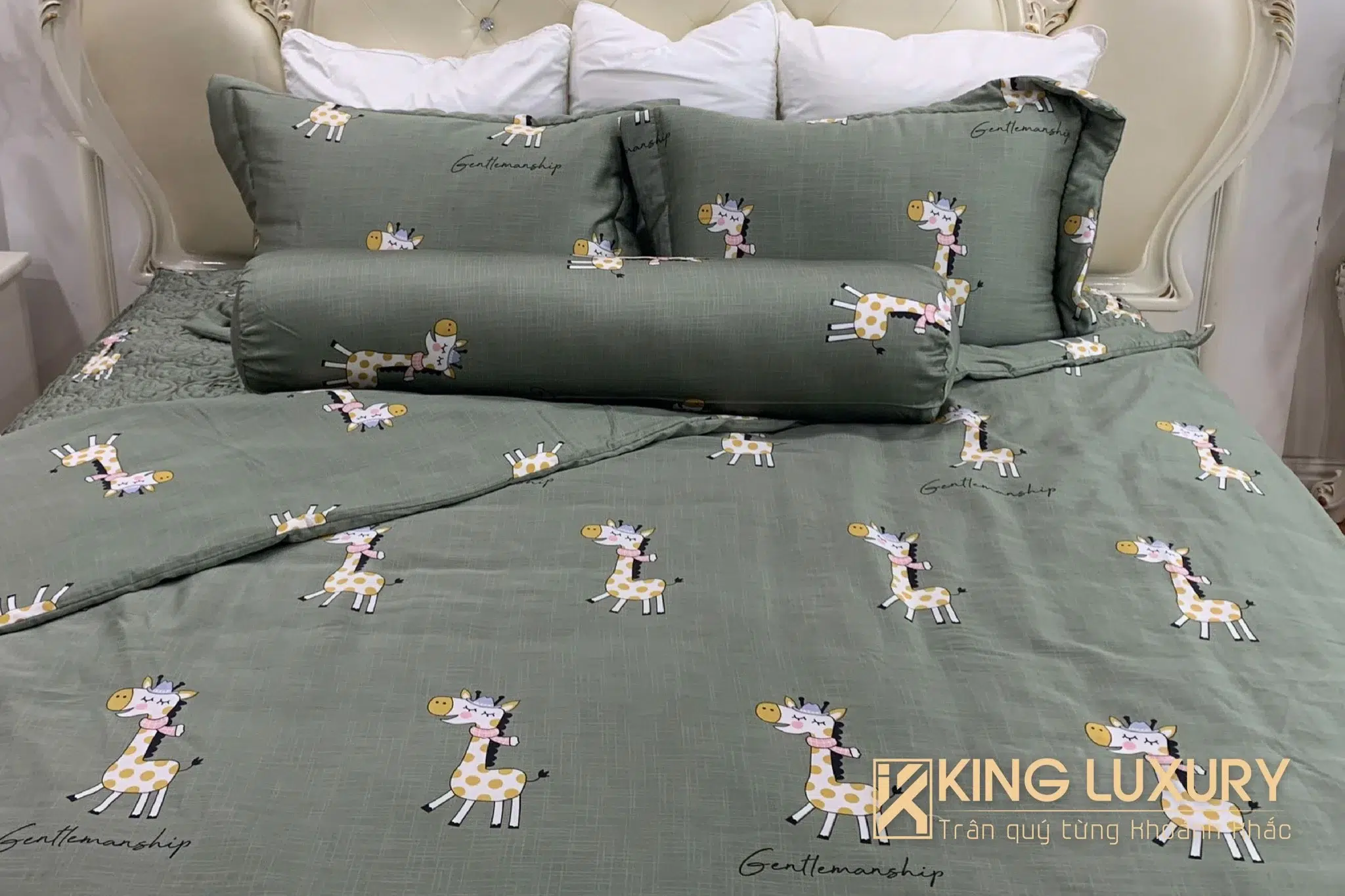 Katakura Tencel Pro Hươu Cao Cổ Xanh Cốm