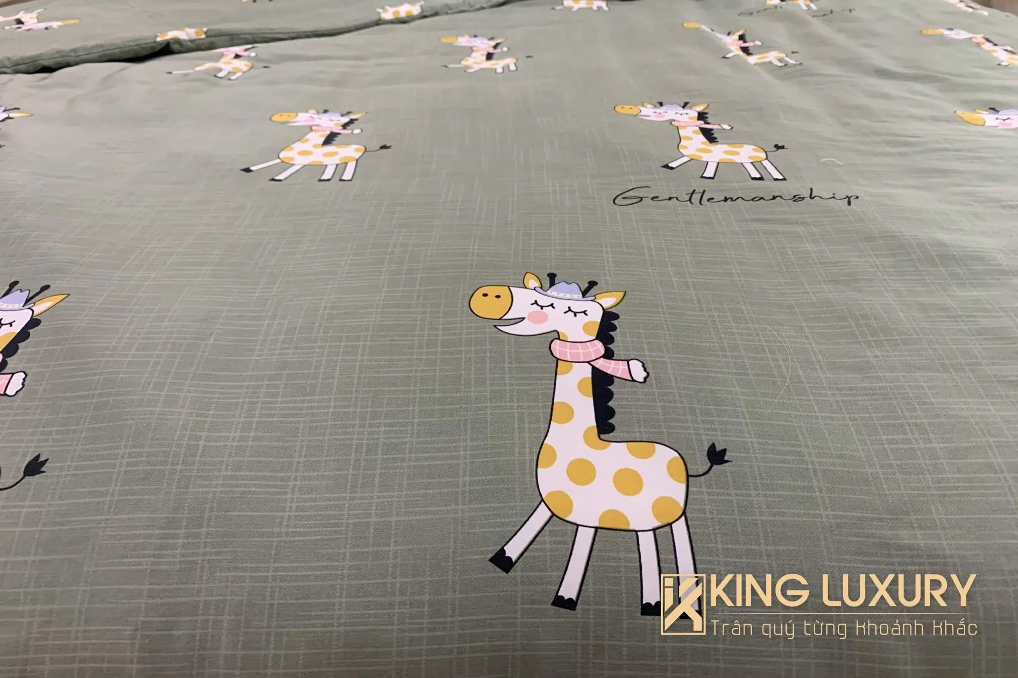 Katakura Tencel Pro Hươu Cao Cổ Xanh Cốm