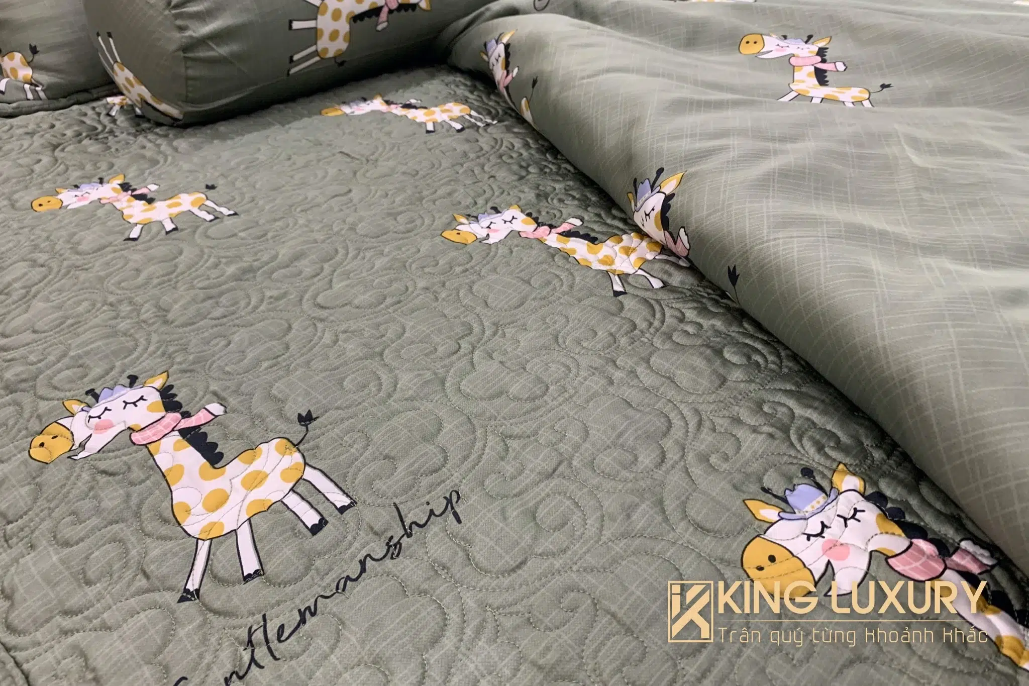 Katakura Tencel Pro Hươu Cao Cổ Xanh Cốm