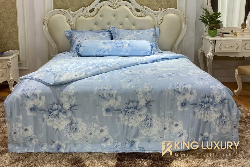 Tencel Pro Mẫu Đơn Xanh
