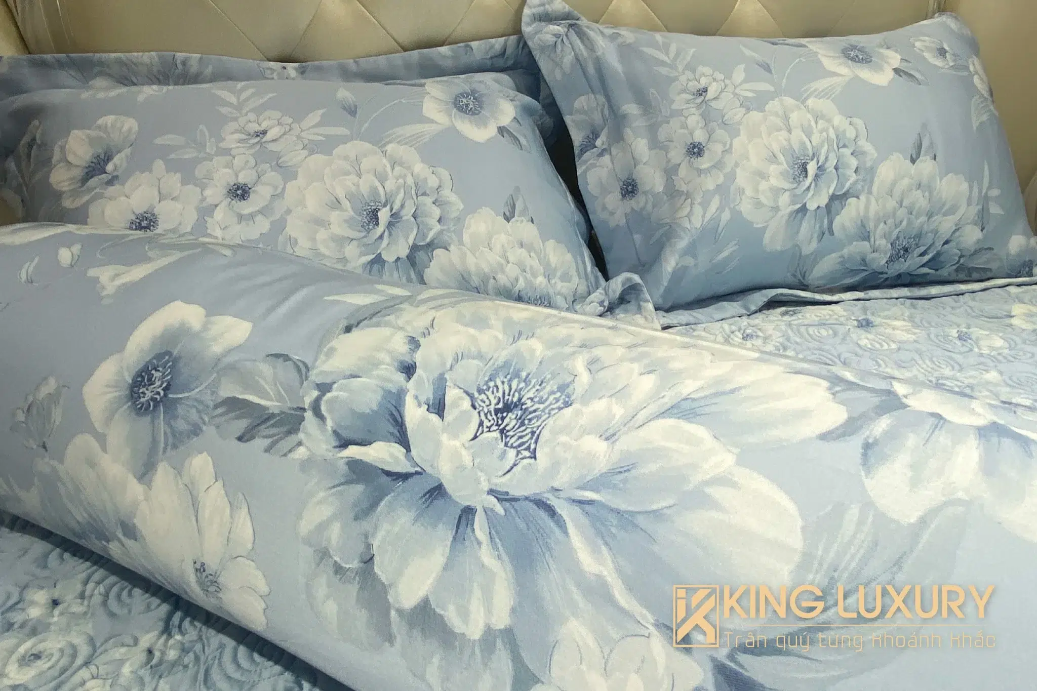 Tencel Pro Mẫu Đơn Xanh