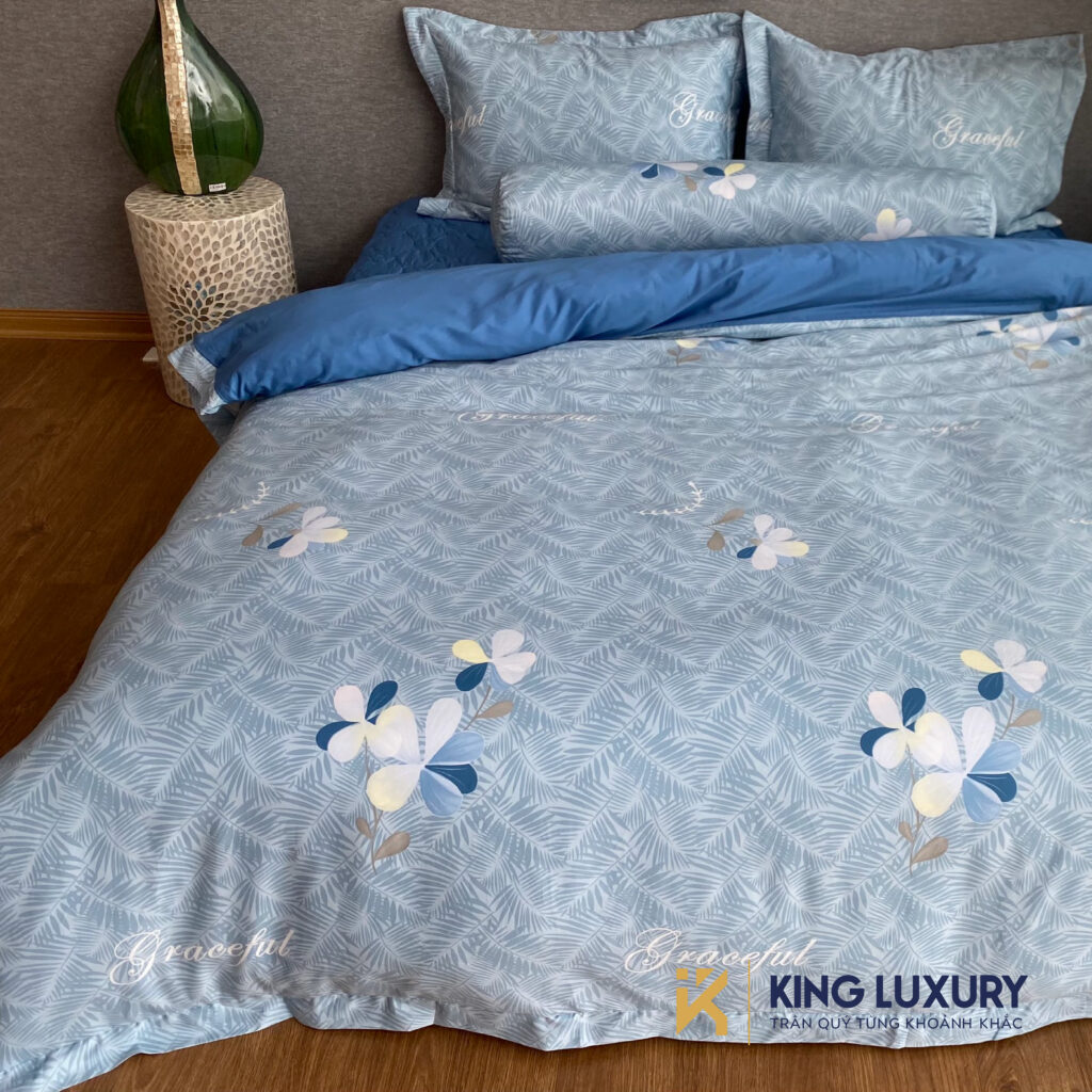 Bo chan ga katakura cotton xanh hoa mai